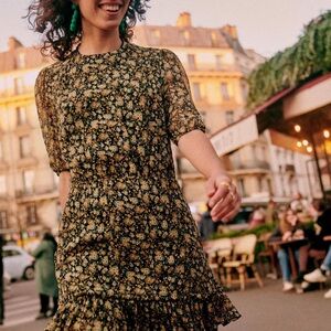 Sezane Margot Chic Floral Dress